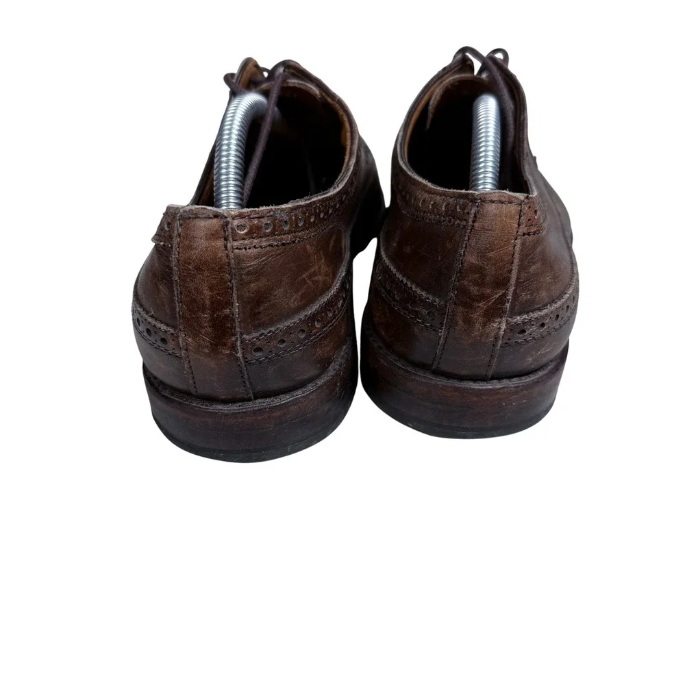 Allen Edmonds McAllister Wingtip Oxford Mens 11 B Brown Leather Dress Shoes 1991